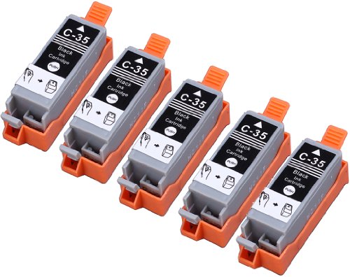 5 Multipack XL Canon PGI-35 Patronen Kompatible. 5 schwarz für Canon iP100, mini260. Tintenpatrone. Tinten kompatible Druckerpatronen. PGI-35-BK / 1509B002 © Patronenland