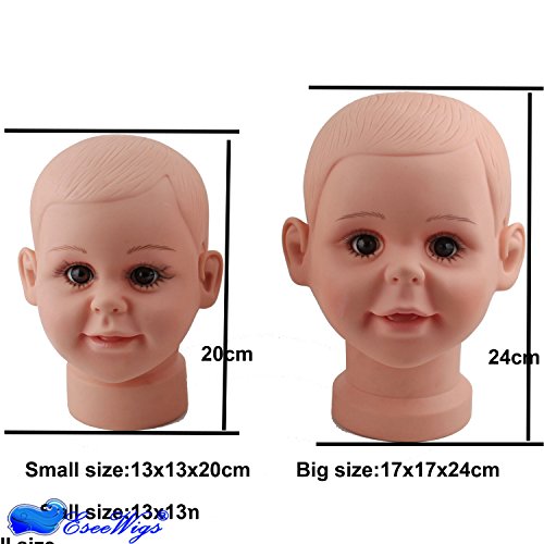 Eseewigs Big Children Mannequin Manikin Head for Wig Hats Display Show Stand Model Mannequins