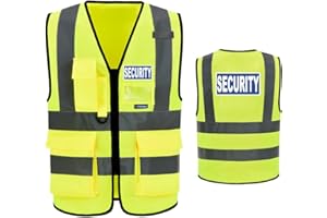 AYKRM Hi vis vest with Reflective Strips with Zip and Pocket