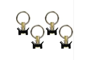 VanEssential Venture L-Track Spring Loaded Adjustable Tie Down Ring - Black - 4 pcs