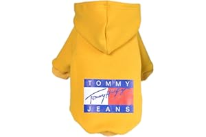 ENGEL WEMANG Cappotto per cani di piccola taglia, felpa con cappuccio alla moda, cappotto invernale per cani, giacca per cani Adatto per cani di piccola taglia e gatti, quattro colori disponibili (XL giallo)