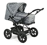 hartan kinderwagen grau punkte Verdeck mit verschließbarem Sichtfenster und praktischer Utensilientasche