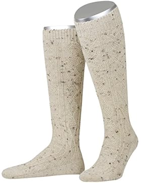 Lusana Herren Trachtenstrümpfe Trachtenkniestrumpf mit Rautenmuster