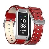 Intelligente Bewegungsfarbbildschirm Herzfrequenzmesser Schrittmachernachrichten-Erinnerungsring Uhr Gules