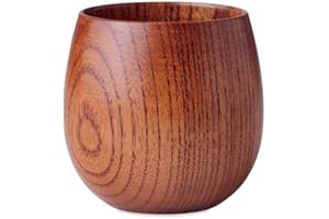 noTrash2003 Drewniany kubek do kawy z drewna dębowego, przyjazny dla środowiska, ekologiczny, outdoorowy, 3 warianty (kubek)