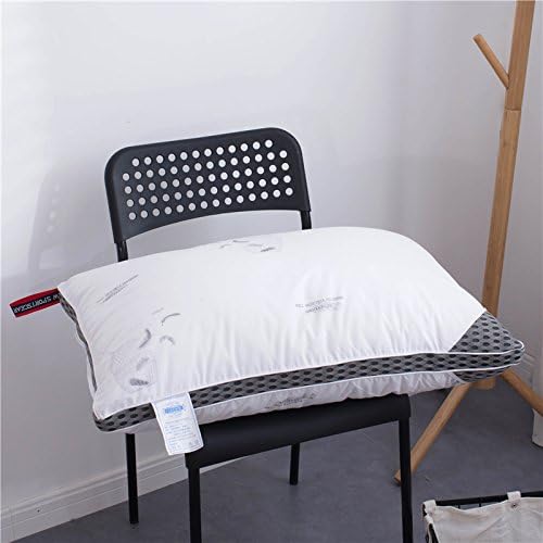 Jikonghome Cotton Mesh Feather Breathable Pillow Adult Neck Care Health Pillow Feather Cotton Pillow, B