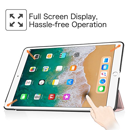 Fintie iPad Pro 10.5 Zoll Hülle – Ultra Schlank Superleicht Ständer Slim Shell Case Cover Schutzhülle Tasche mit Auto Schlaf / Wach Funktion für Apple iPad Pro 10,5″ Zoll Display 2017 Neue Modell, Roségold - 6