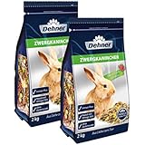 Dehner Premium Zwergkaninchenfutter, 2 x 2 kg (4 kg)