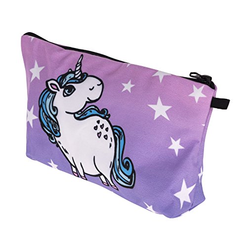 Make Up Bag Unicorn Einhorn Fantasy Sterne Schminke Kosmetiktasche Federmappe Mäppchen Tüte Beutel Kulturbeutel Make Up Bag Beutel Makeup Kosmetikbeutel Schminke Schminktasche Tasche Stiftemappe - 2