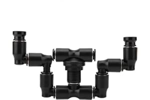 Yosoo Health Gear Reptiles Fogger Mist Sprinkler, Forest Tank 360 Sistema Acquario Regolabile Connect 1/4in Tub Pet Cooling System Pond Foggers