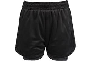 ATHLETIC SPORTSWEAR Kids 2-in-1 Football Shorts Boys Sports Active Fitness School PE Junior Premium Athletic Training Gym Running Hyper Shorts