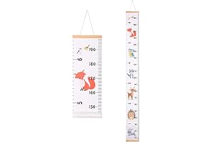 Xinzistar Messlatte Kinderzimmer Kinder Wachstum Messlatte Kind Holz Aufhängen Herrscher Wall Chart Höhe Diagramm Messleiste für Mädchen Junge Schlafzimmer Kinderzimmer (Tiere)