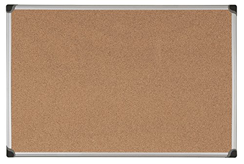 Bi-Office Maya W - Tablero de corcho con marco de aluminio  120 x 90 cm