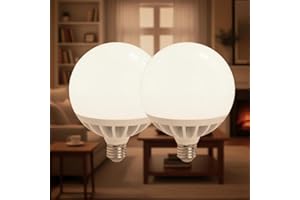 LED ATOMANT Pack 2x Bombilla LED E27 G120 Potentisima 25W. Color Blanco Neutro (4500K). Globo de 2450 Lumenes. 330 Grados Apertura.