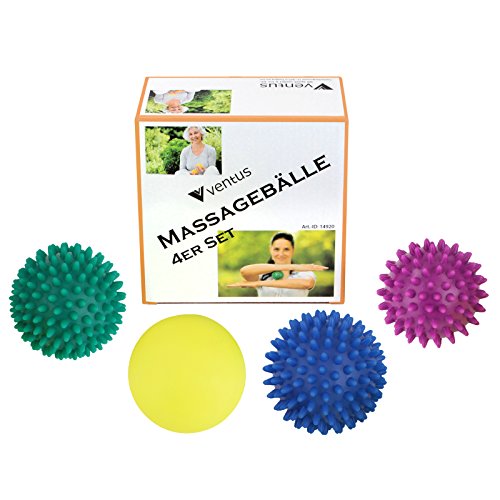 Conjuto de 4 pelotas de pincho pelotas de masaje KAI-UWE & Friends de BB Sport