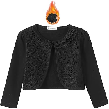 Gemütliche Strickjacke Für Mädchen (Größen 3T-14 Jahre) – Aus Weicher Baumwolle, Perfekt Für Kindergarten, Schule Oder Freizeit