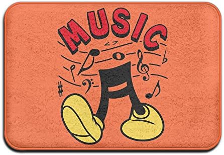 Music Cartoon Logo Funny Monogram Doormat Outdoor Doormats For Front Door