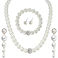 ANNACREATIONS Latest Stylish Pearl Pendant Choker Necklace With Pearl Stud Earrings set for Women and Girls