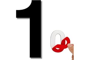 LEIASA | Numero Adesivo da Casa - 100 mm - Acciaio Inossidabile 304 - N° 1 - Numero per Appartamento/Hotel - Numerazione Porte - Numero Civico - Per Esterno e Interno - Numero 1 (1, 100 mm)