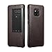 Price comparison product image Leather Case for HUAWEI Mate 20 Pro, Icarer Genuine Vintage Leather Untra Thin Slim Flip Folio Opening Cover Window View with Magnet Closure for Huawei Mate 20 Pro 6.39 inch (Coffee)