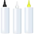 Squeeze Bottles Plastic Squeezy Condiment Bottle 500ml Writer Bottle Pigment Squeezing Bottle Reusable Squeeze Containers with Screw on Cap for Cooking Painting 3Pcs