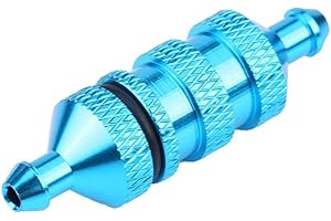 DILWE Filtro Carburante Olio Auto RC, Filtro Carburante Olio in Lega di Alluminio per Automodello RC Scala 1/8 1/10, Protezione avanzata per Motore e Performanza