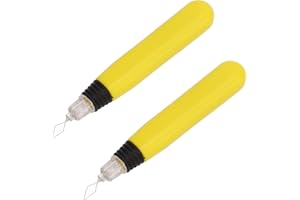 BEUFEE 2 Stück LED-Nadeleinfädler, Nähwerkzeuge Beleuchteter Einfädler Manueller Einfädler Mit Licht Nähmaschine Nadeleinfädler Beleuchtetes Kit Für Schneider (Batterien Im Lieferumfang Enthalten)