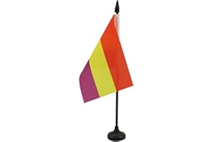 AZ FLAG Bandera de Mesa ESPAÑA Republicana SIN Escudo 15x10cm - BANDERINA de DESPACHO DE LA Republica ESPAÑOLA 10 x 15 cm