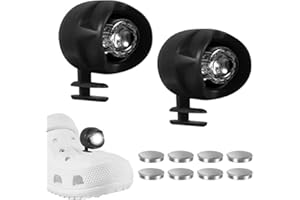 Ygapuzi 2 Pezzi Fari per Scarpe Croc, Leggere Scarpe Impermeabili Luci Ciondoli Brillano per 72 Ore al Buio Imbottiture per Aggiunta più Carine per Crocs, Adatto per Adulti Bambini