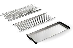 Gresinex - Escurreplatos de Acero Inoxidable para Mueble de Cocina – Bandeja Recogeaguas, Soporte para Platos y Vasos – Instalación en Módulo 60, 80, 90 cm (Módulo 60 (580x234mm))