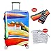 Produktbild Suitcase Cover Kofferabdeckung Polyester Dicke, verschleißfeste 3D-Cartoon-Koffer-Schutzhülle Staubdichte Schutzhülle für das Reisen zu Hause,1,L