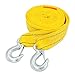 Produktbild EEFUN Auto Abschleppseil Straps mit Hooks, 5000KG Kapazität,4M lang und 5cm breit. Heavy Duty Vehicle Towing Winch Snatch Strap, Tree Saver Auto Notfall Off Road Seil mit verstärkten Loops