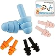 Faigy Eau Plug 4 Pairs Multi Colour Soft Silicone Ear Plugs for Sleeping Noise Cancelling-Waterproof Reusable Ear Plugs for Sleep, Snoring, Work/Travel- Moldable Silicone Sound Cancelling Ear Plugs