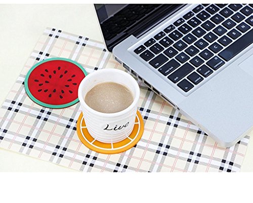 Zedtom 7per Silikon-Untersetzer Coaster – Früchte Stil – 3.5″ - 6