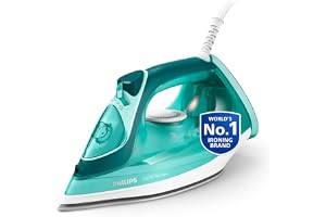 Philips Speed Pro DST3030/70 Steam iron, Green | 2400W, 40g/min Steam, 180g Steam Boost Ceramic Soleplate, Auto Shut-off, Drip Stop Technology, Large 300ml Water Tank