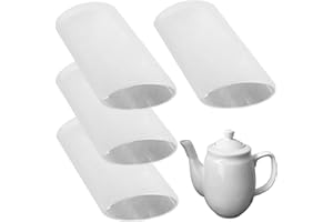 LAWNRDEN Bec verseur de théière anti-goutte et anti-fuite, couvercle de bec théière, 4 pièces couvercle en silicone 3, 5 cm, protection en céramique pour restaurant, goutte et fuite, blanc