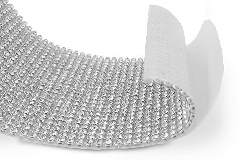 Selbstklebende Strasssteine am Band Strassband selbstklebend 24 Reihen Strasssteinband zum Aufkleben 3mm Strassborte von der Rolle Glitzerband - 6