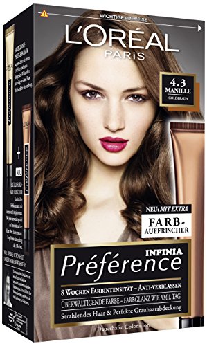 L'Oréal Paris Préférence, 4.3 Goldbraun, 3er Pack (3 x 1 Stück)
