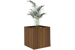 vidaXL Jardinière Pot de Fleurs Décoration Meuble de Salle de Séjour Chambre à Coucher Intérieur Chêne Marron 40x40x40 cm Bois d'Ingénierie