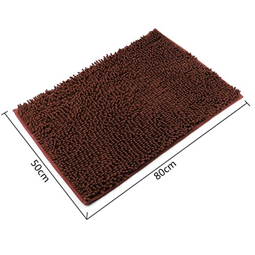 Leefrei Anti-Rutsch-Beschichtung Badematte /Badvorleger /Badteppich / Duschvorleger (50X80cm, Kaffe) - 2