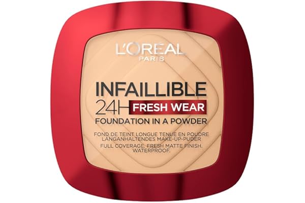L’Oréal Paris - Fond de Teint Poudre Longue Tenue - Waterproof - Infaillible 24H Fresh Wear - Teinte : Beige Doré (140) - 9 g