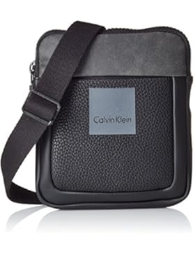 Calvin Klein Jeans Herren Boris Mini Flat Crossover Umhängetaschen, 18x21x3 cm