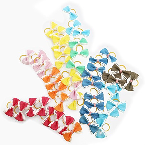 Pixnor-50pcs-Pet-Dog-Hair-Bows-With-Rubber-Bands-Cat-Puppy-Grooming-Hair-Accessoriess