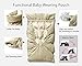 Sweet Mommy Maternity and Mother's Down Coat with baby wearing pouch BELL