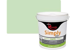 KOLMER Simply. Pintura Plástica Mate Colores Suaves. 4 litros. Color Claro fácil de combinar. Habitación Salón e Interiores de todo tipo. No Tóxica No Inflamable. Certificado Ambikol