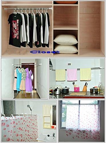 Mitef Extendable Strong Spring Tension Window Curtain Rod Pole Telescopic Pole Shower Curtain Rod 26.8"-47"