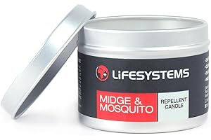 Lifesystems Midge and Mosquito Repelling Citriodiol Candle with 24 Hours Burn Time, Ideal for Camping, Garden, Fishing