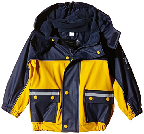 Sterntaler Unisex Baby Fleece Lining Cape Short Sleeve Raincoat, Yellow (164), One Size (Manufacturer Size:92)