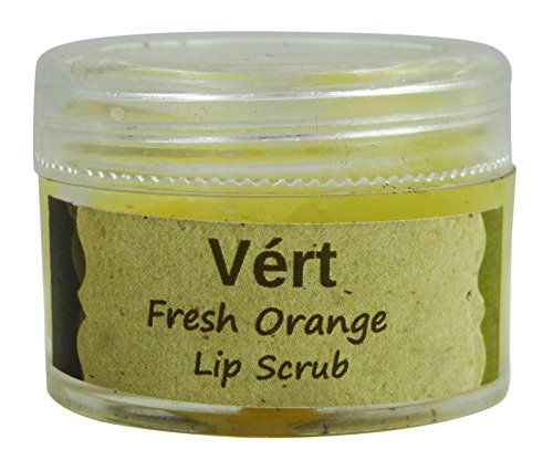 Vert Natural Handmade 100% Vegetarian Fresh Orange Lip Scrub - 0.3 Ounce Parabens Free