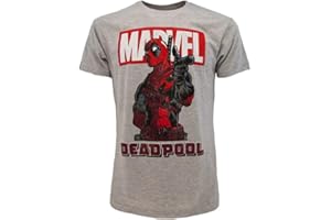 SABOR SRL Camiseta Deadpool original gris producto oficial Marvel camiseta unisex